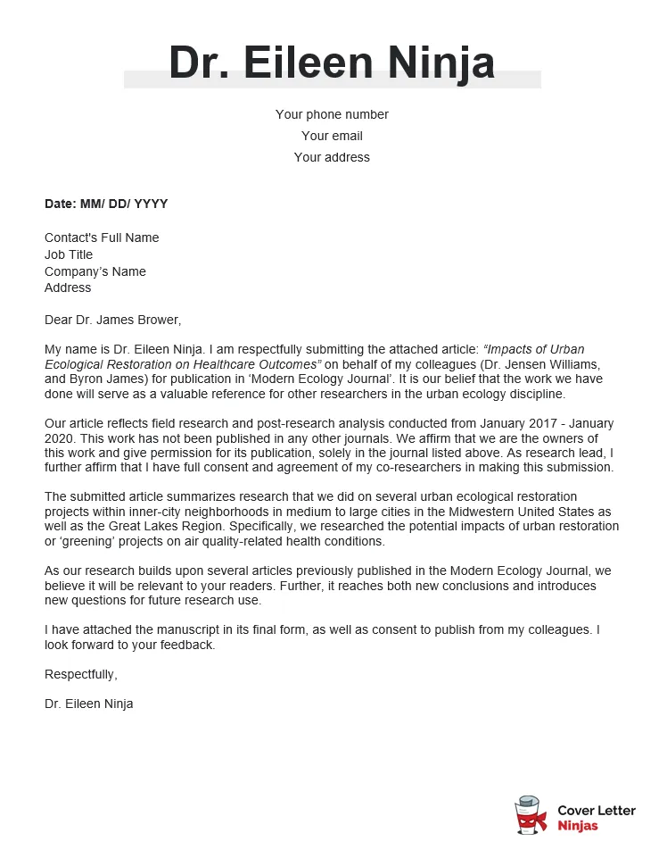 38406 cover letter journal submission