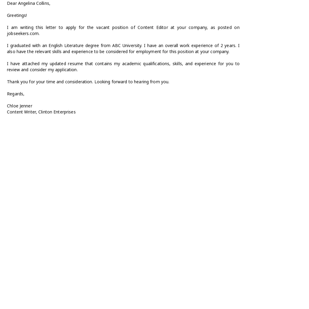 38408 cover letter formatting