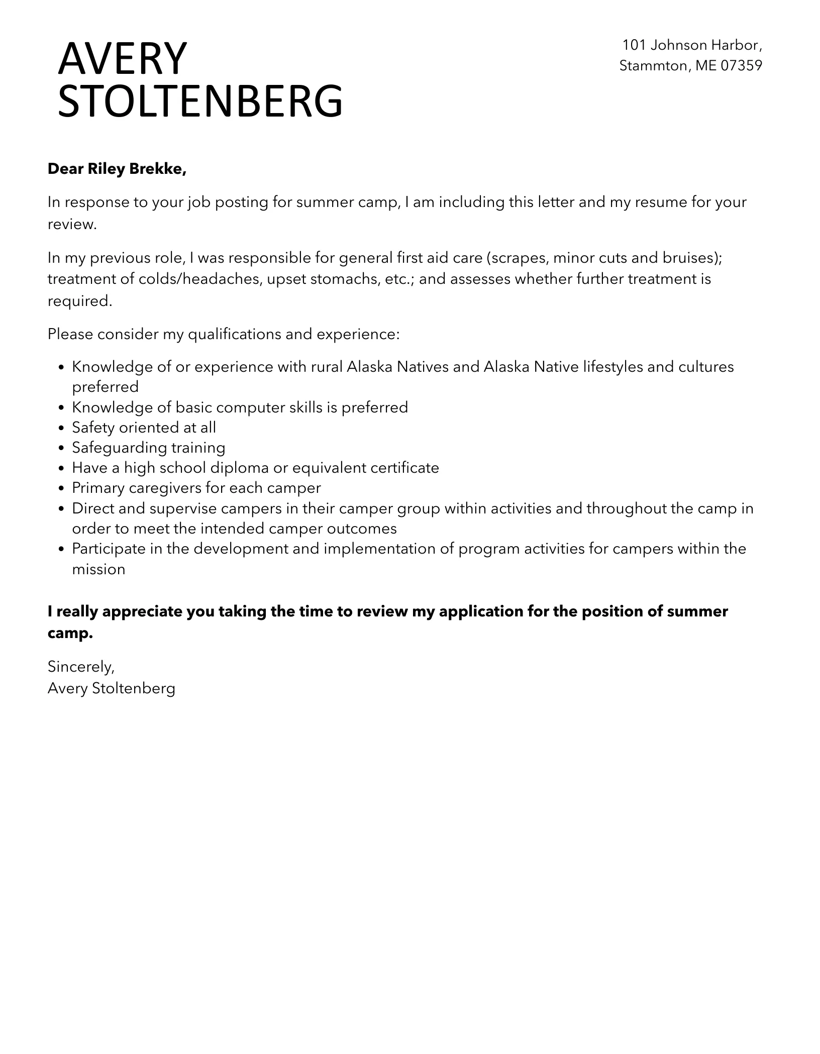 38417 cover letter formatting