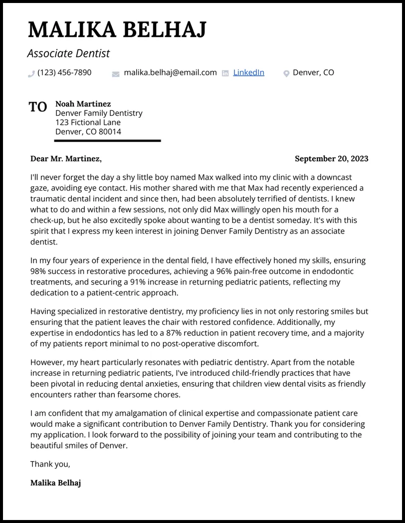 38448 dentistry cover letter mistakes