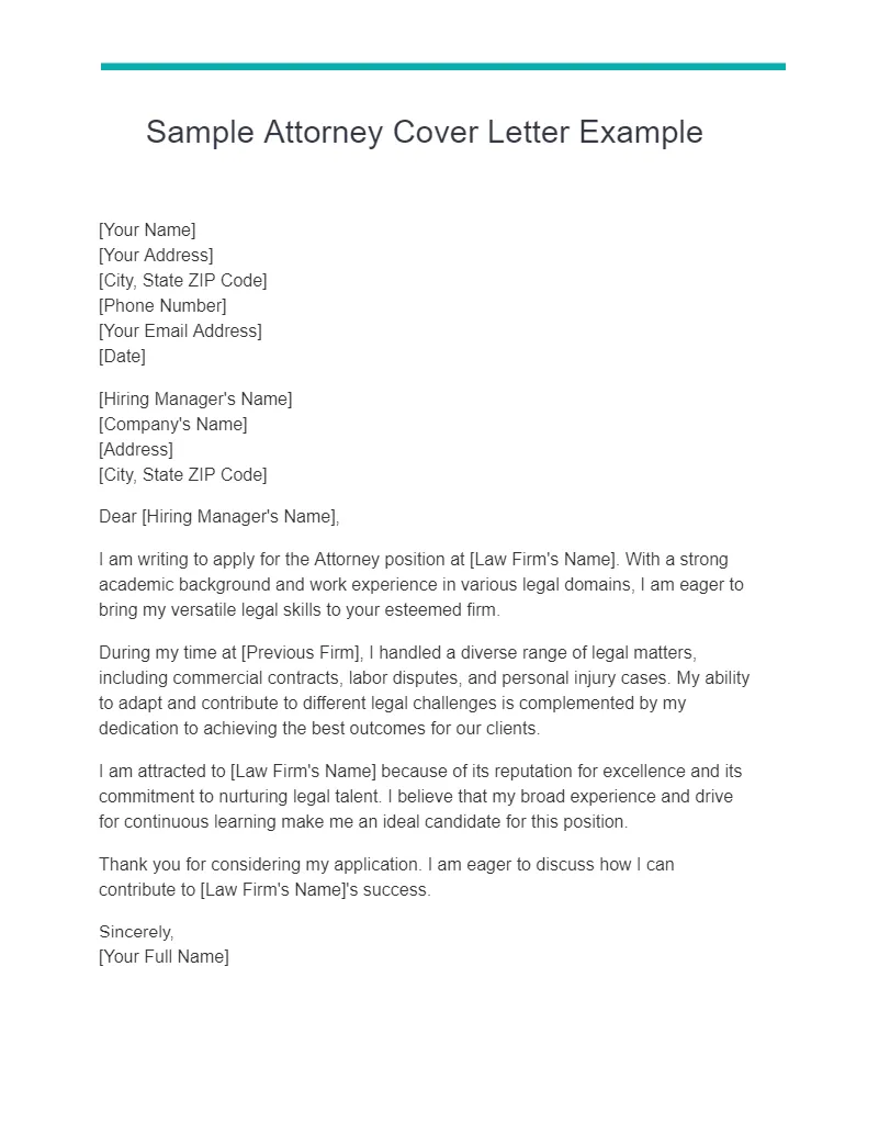 38459 litigation attorney cover letter header