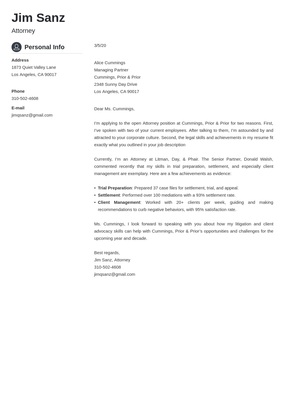 38459 litigation attorney cover letter proofread