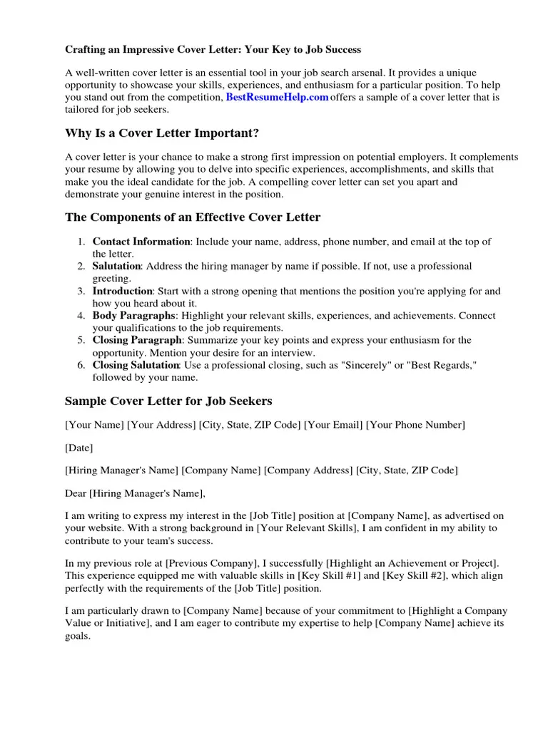 38462 cover letter importance