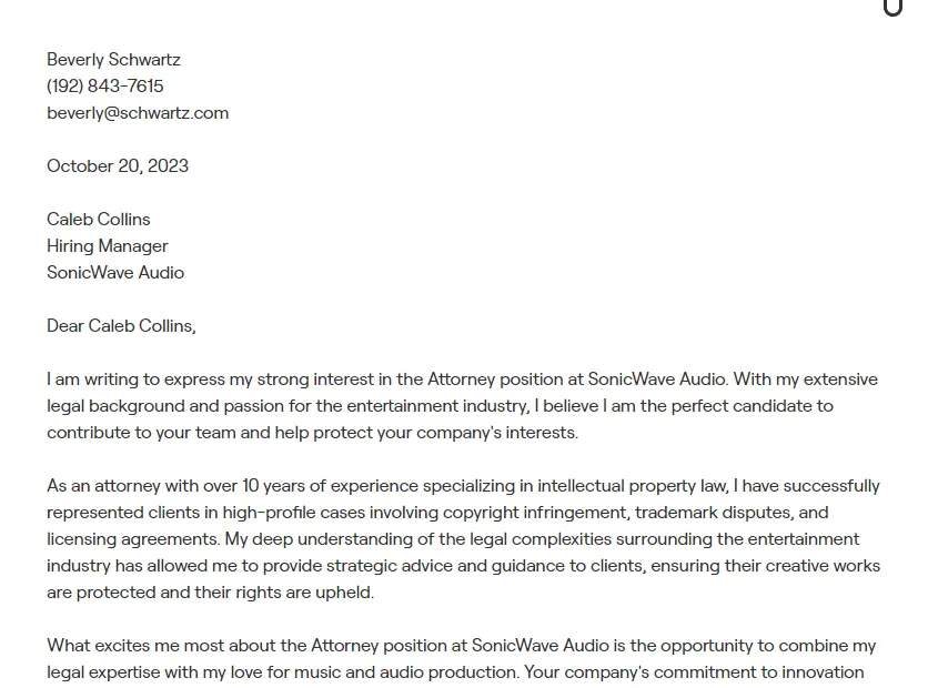 38463 quantifiable achievements cover letter