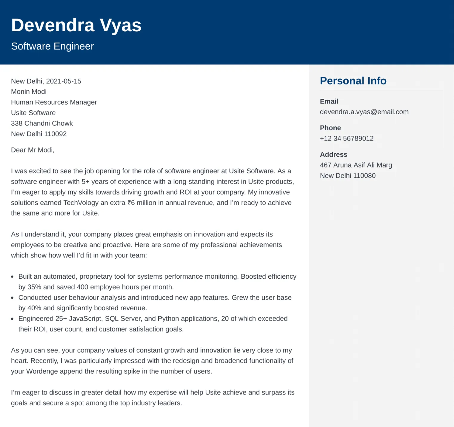 38479 cover letter formatting