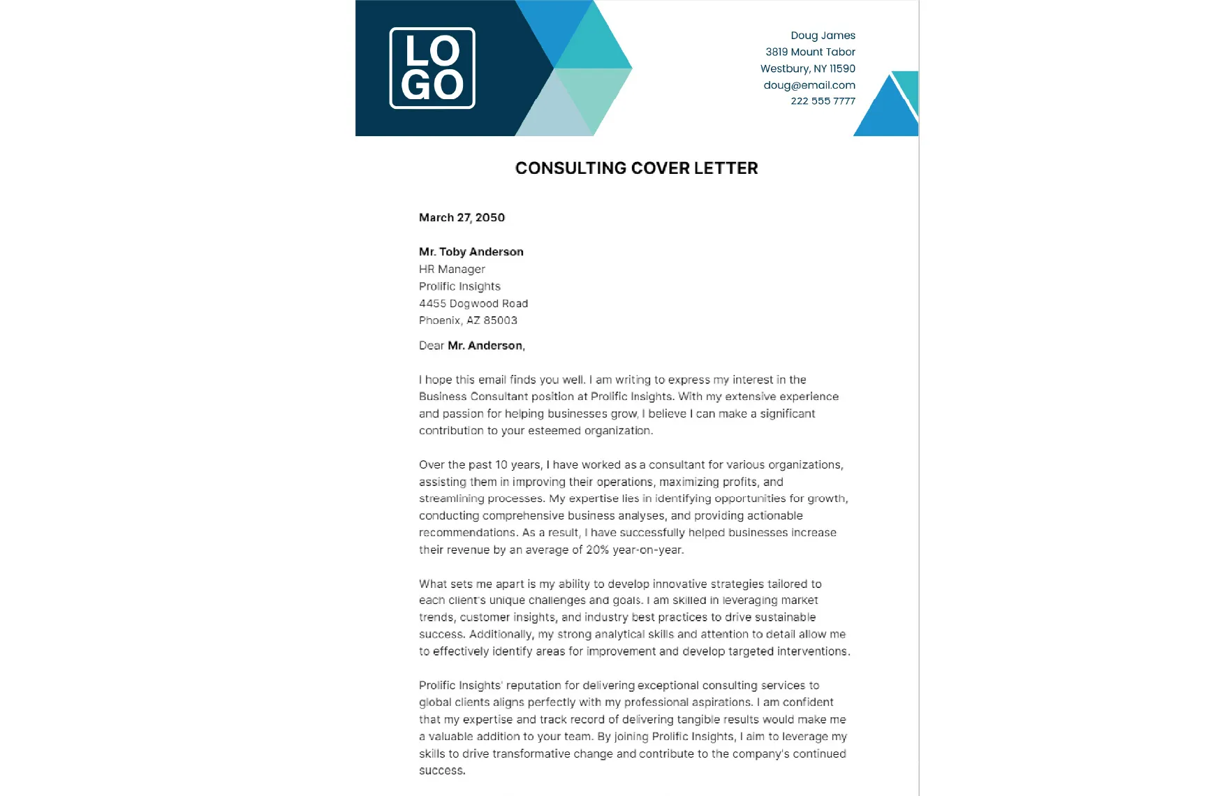 38481 consulting cover letter formatting