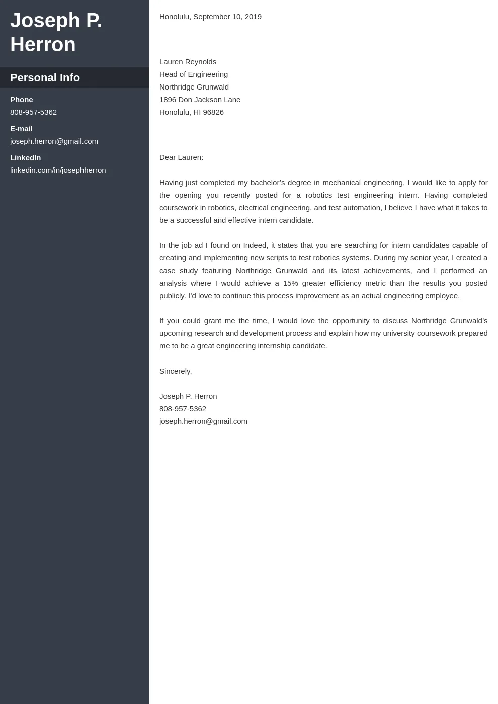 38494 cover letter formatting