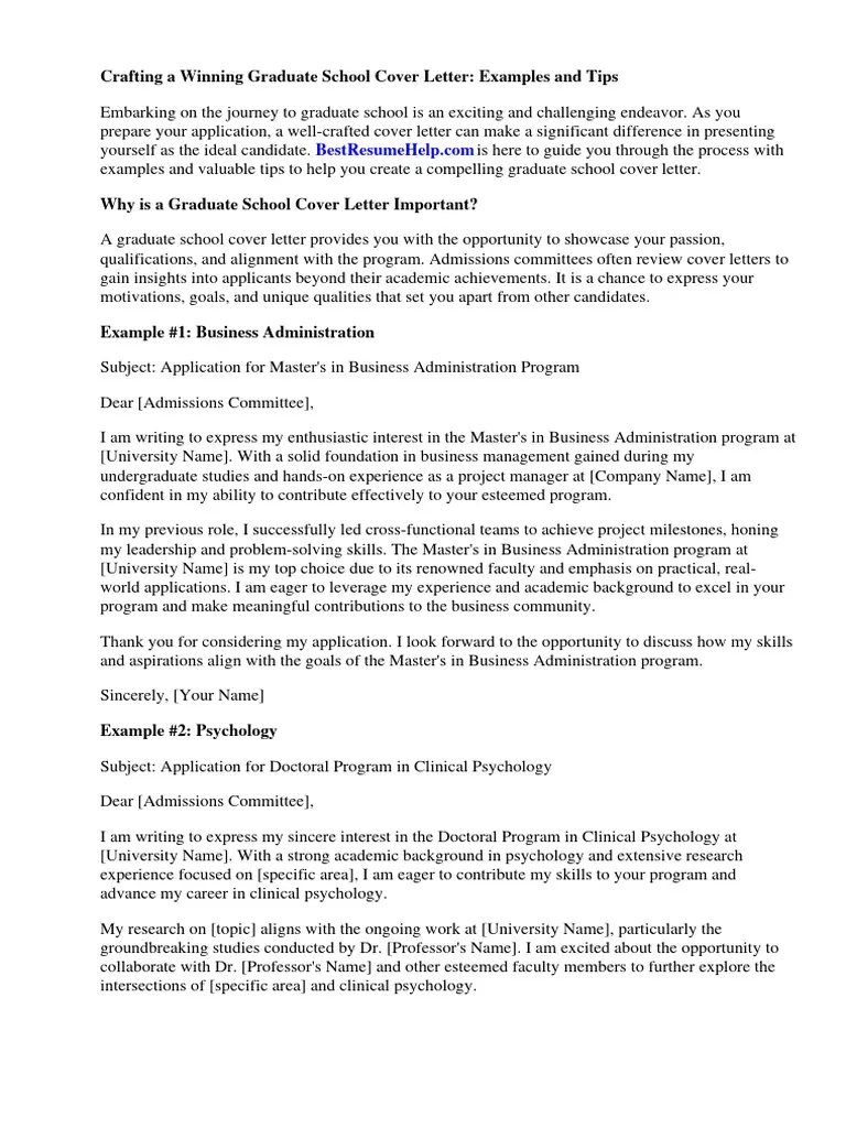 38496 grad school cover letter writing