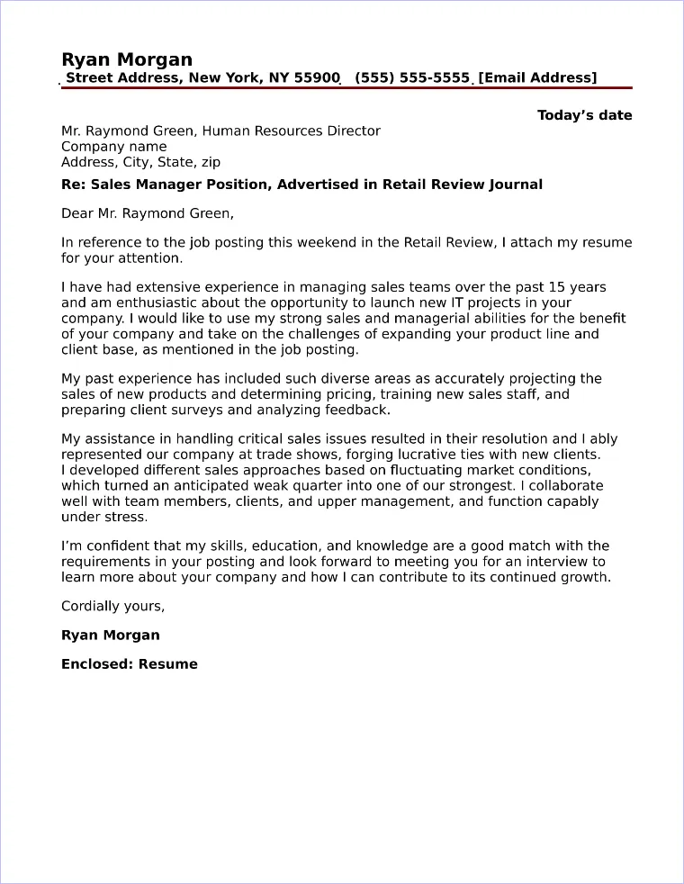 38497 sales marketing cover letter achievements