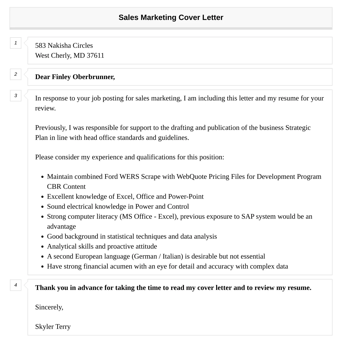 38497 sales marketing cover letter formatting