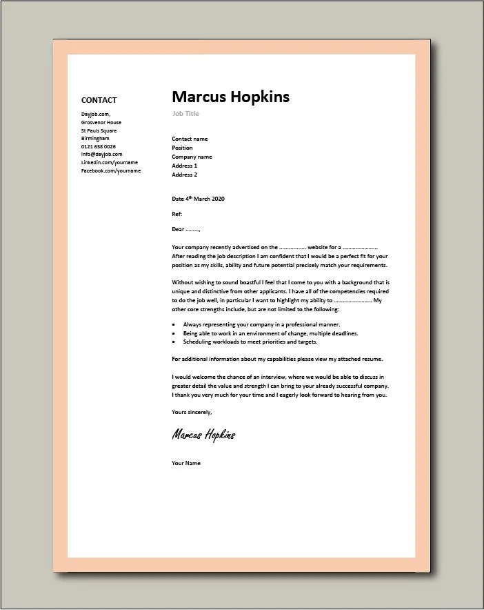 38499 cover letter format