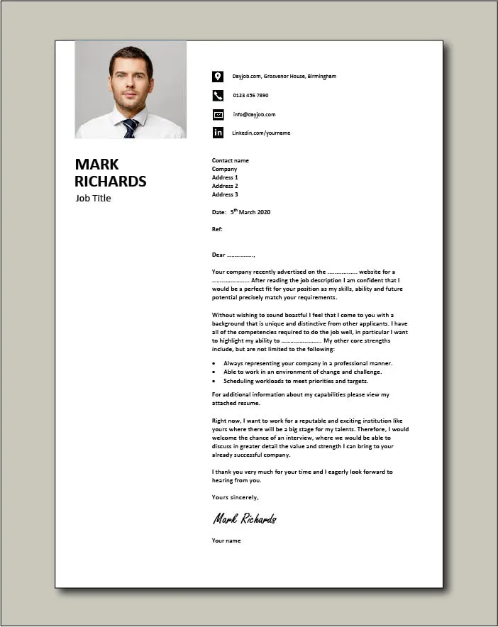 38499 professional cover letter