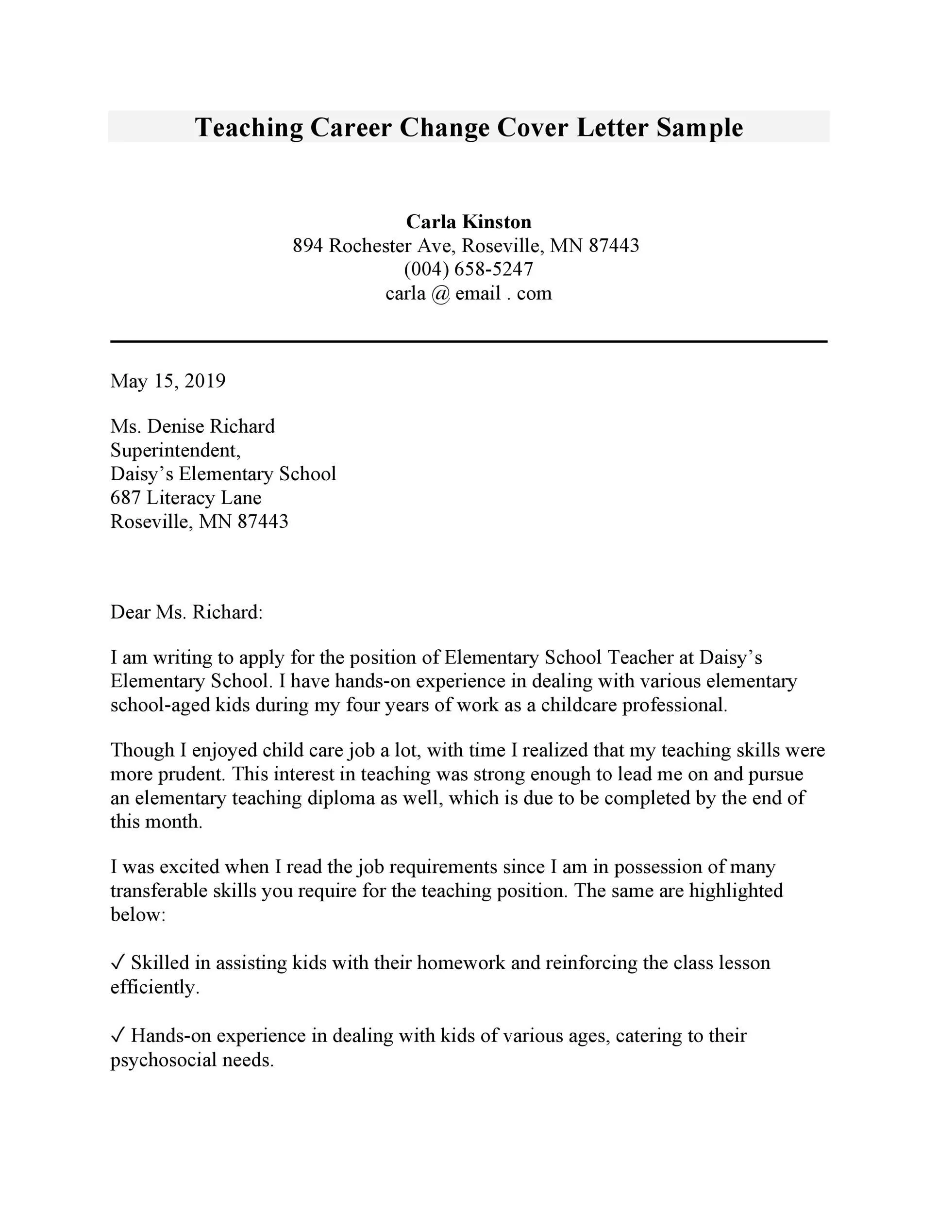 38503 customizing cover letter