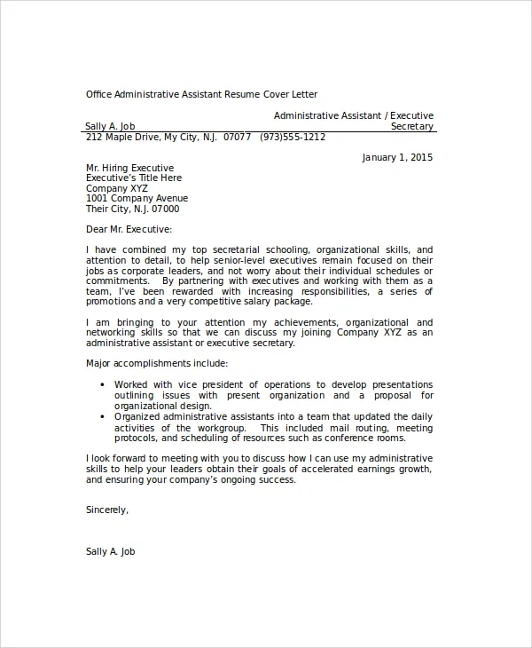 38504 cover letter skills experience