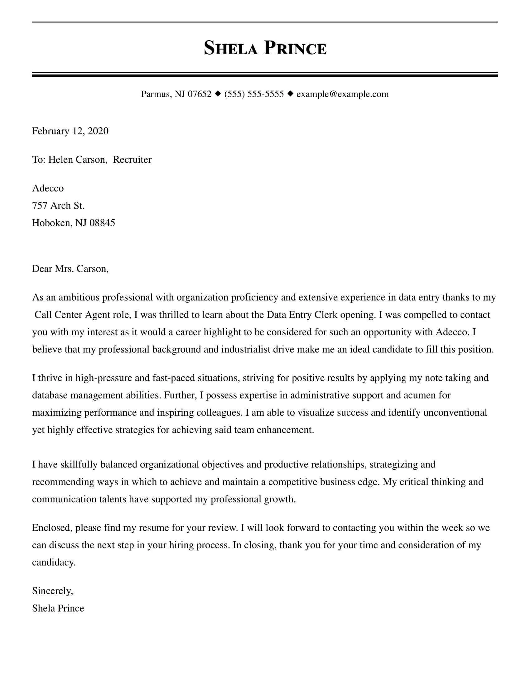 38520 cover letter formatting