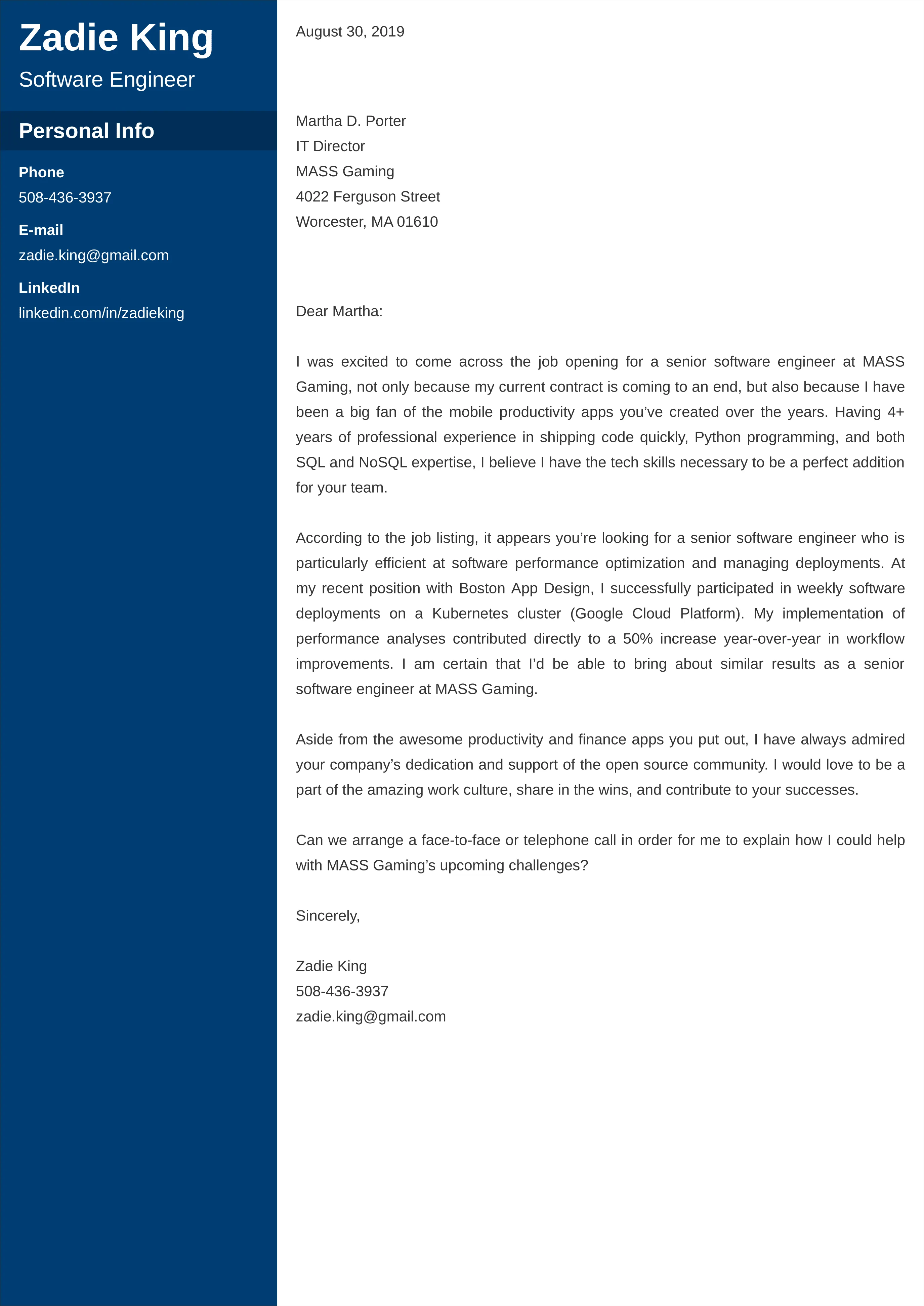 38530 cover letter formatting
