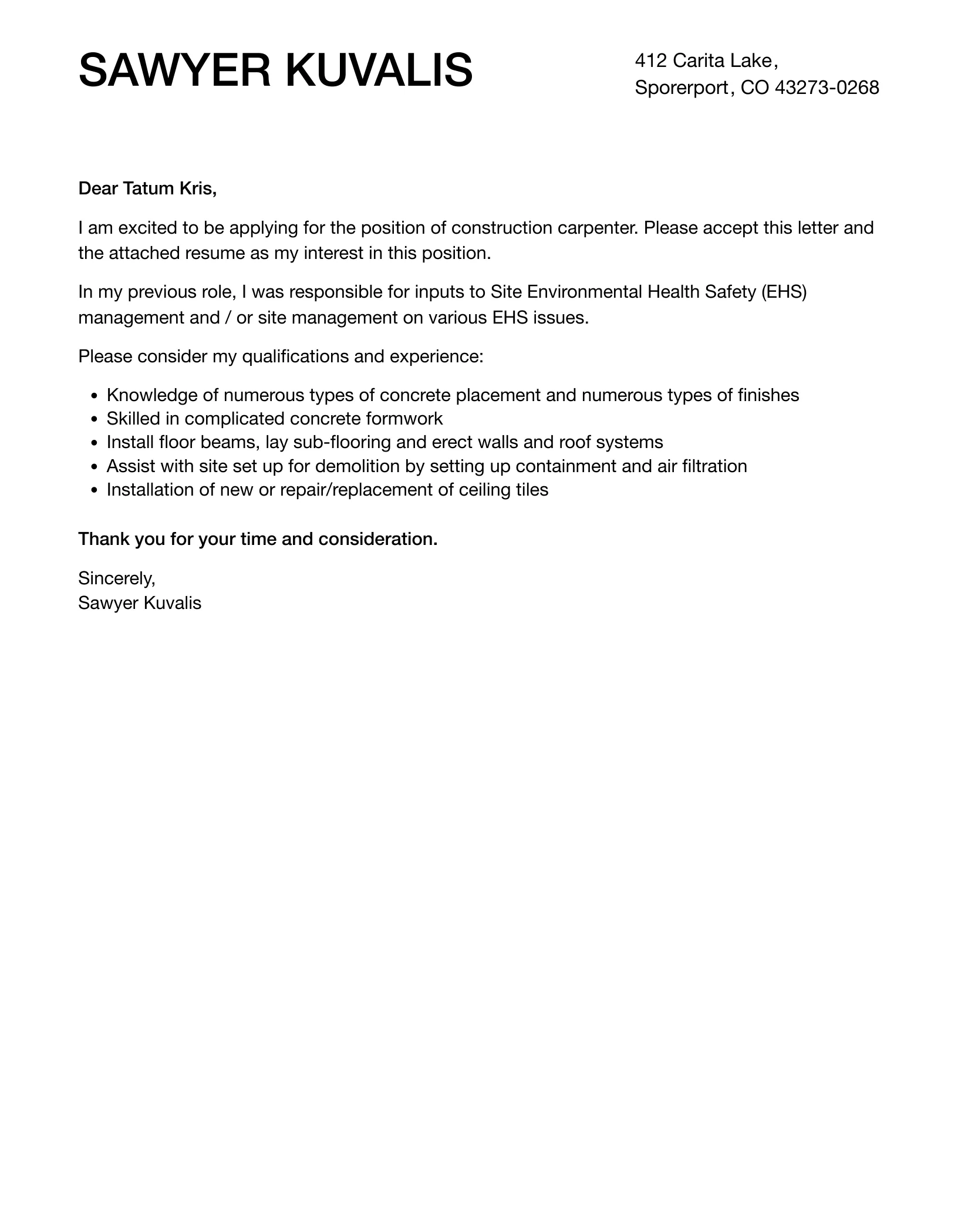 38536 carpenter cover letter formatting