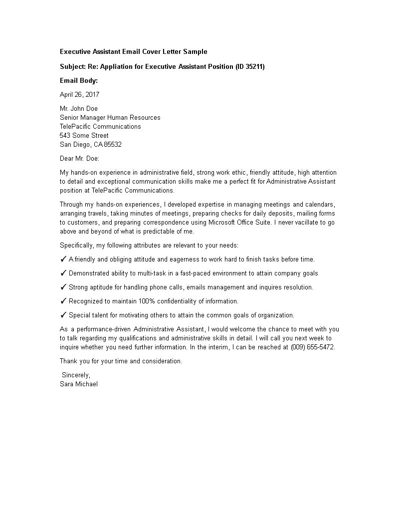 38554 cover letter email attachment