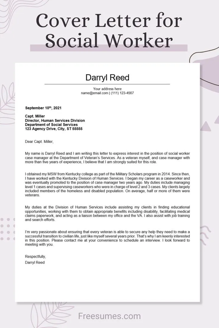 38564 clinical social work cover letter