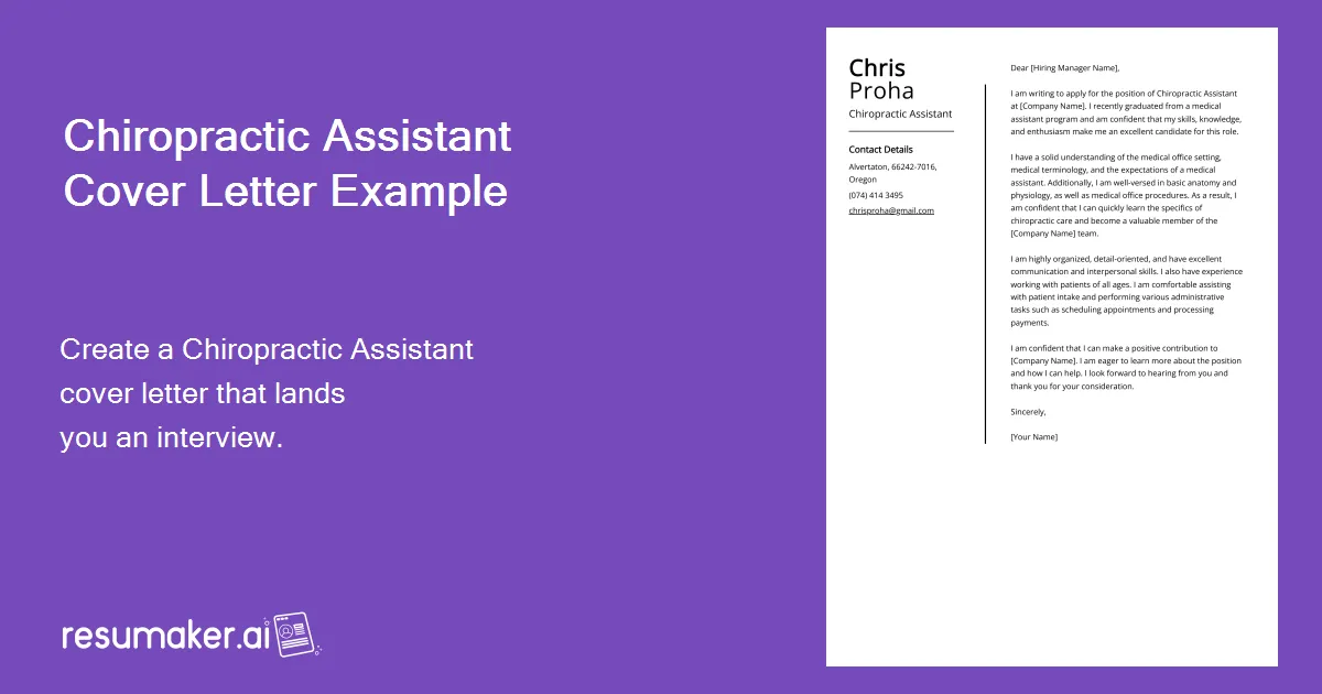 38565 chiropractor cover letter header