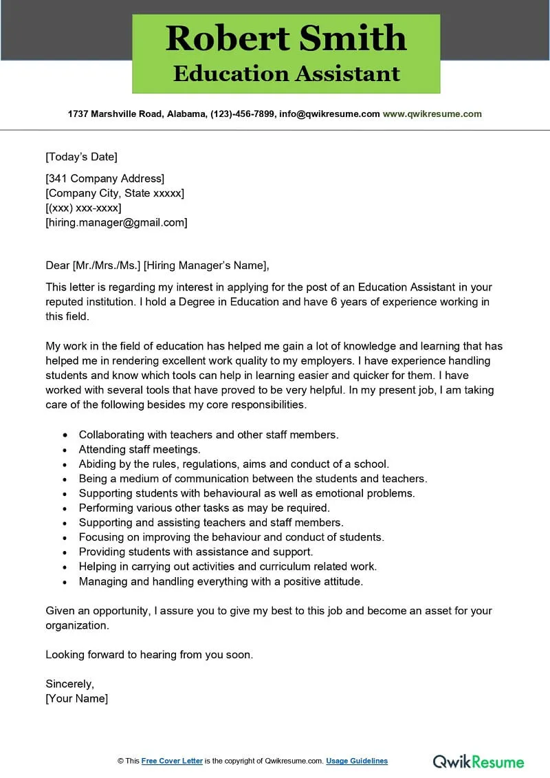 38619 cover letter job description