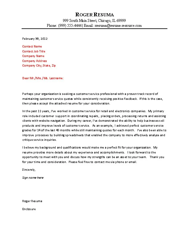 38630 customer service cover letter tips