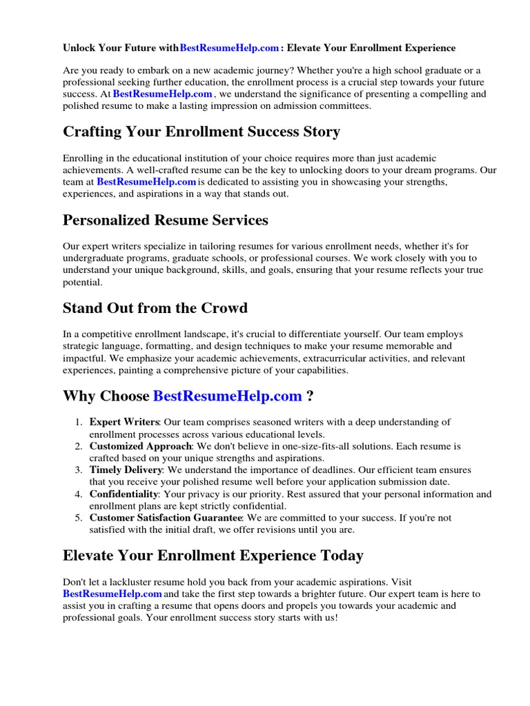 38631 enrollment specialist cover letter