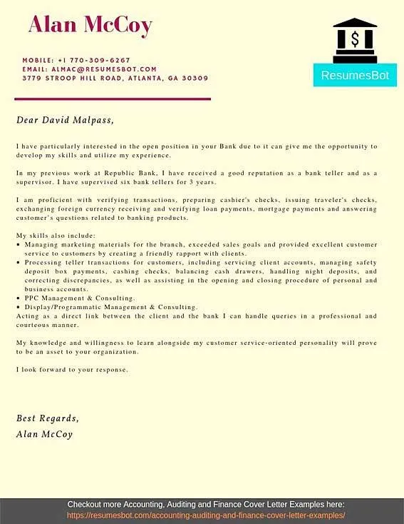 38641 formatting cover letter