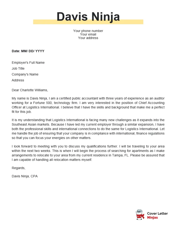 38647 formatting cover letter