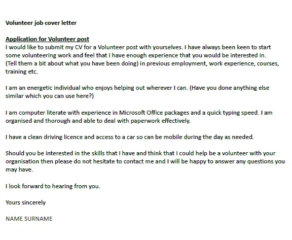 38659 cover letter volunteer experience 7