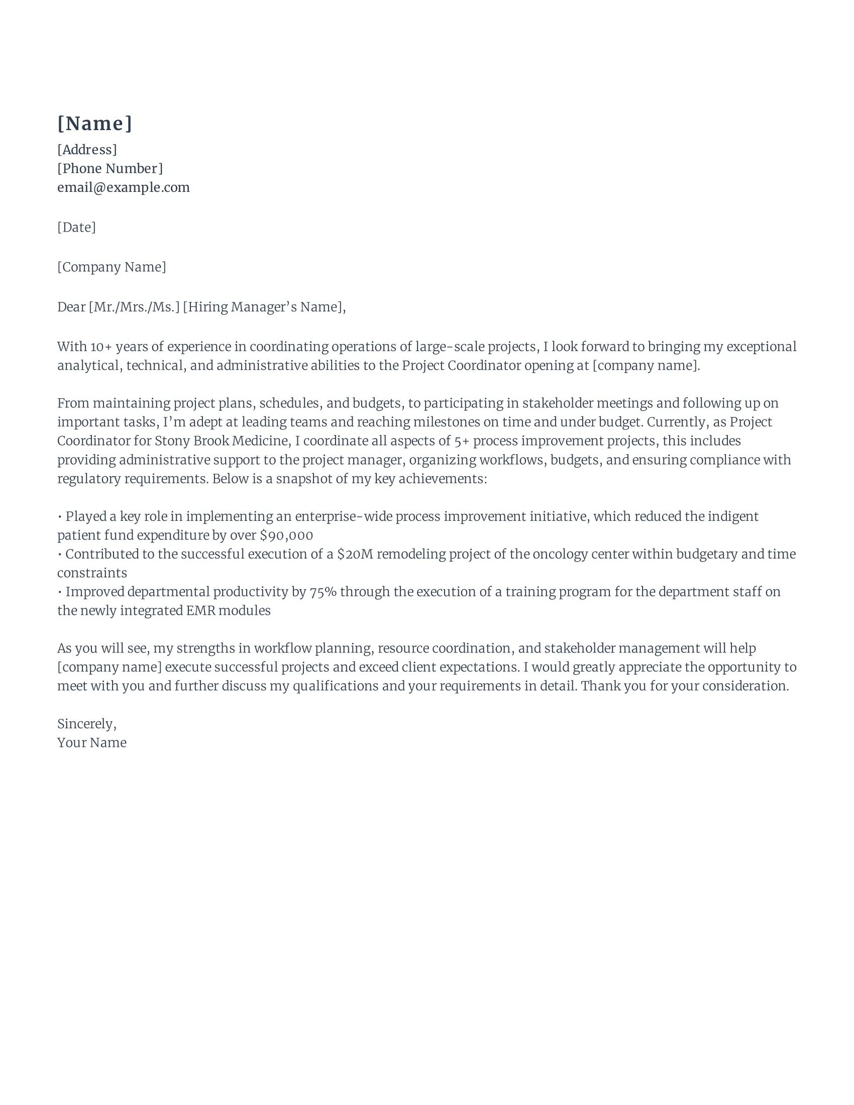 38664 highlight relevant experience