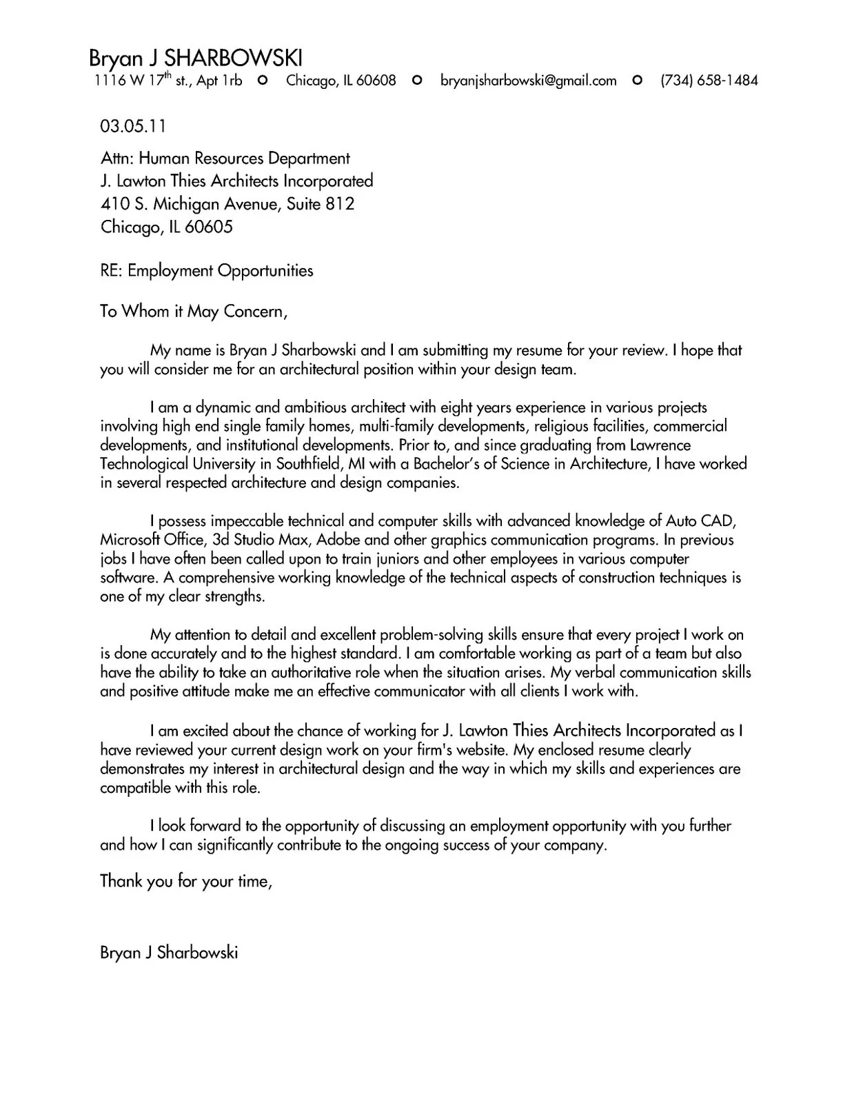 38666 architecture cover letter