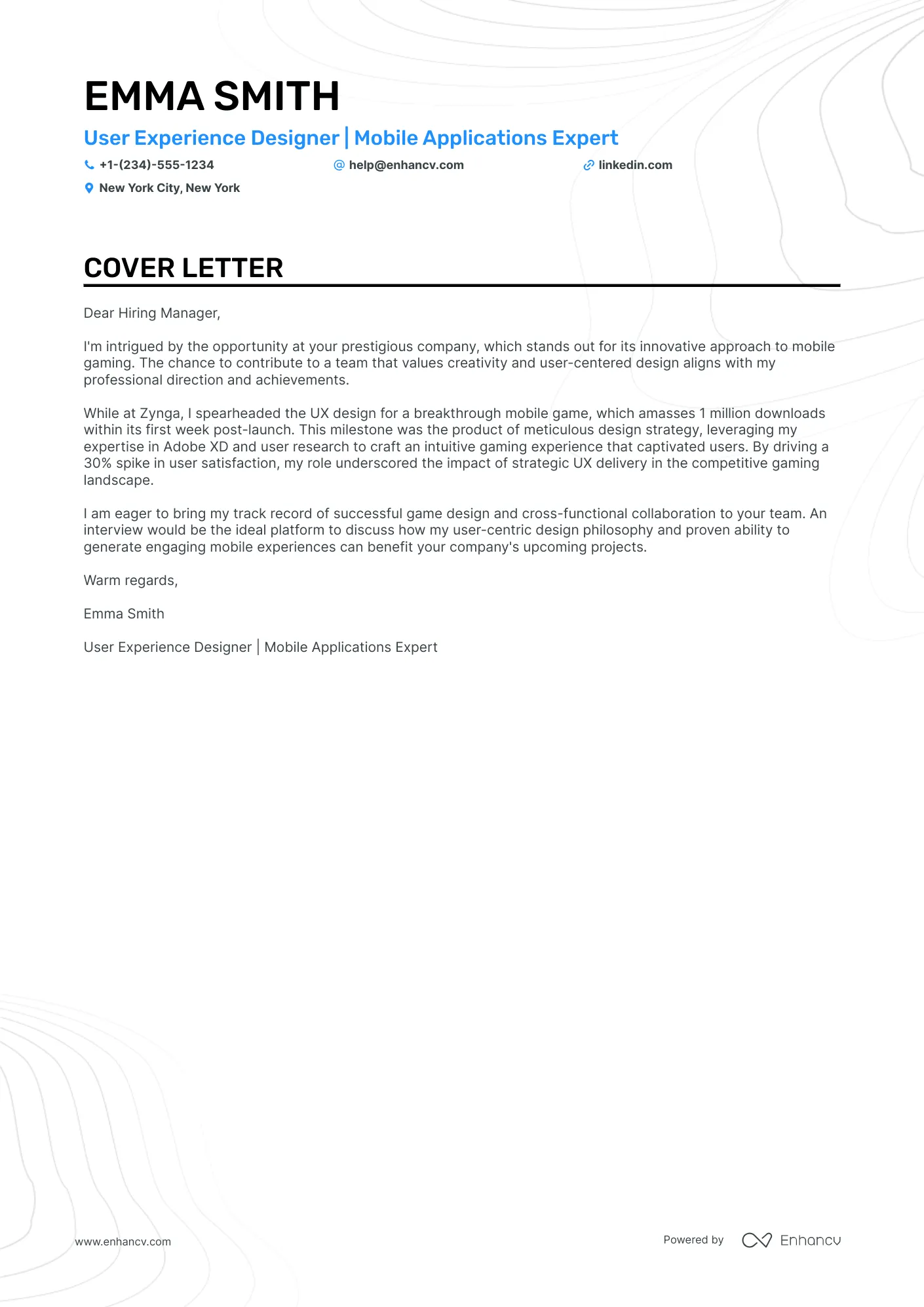 38671 ux design cover letter structure