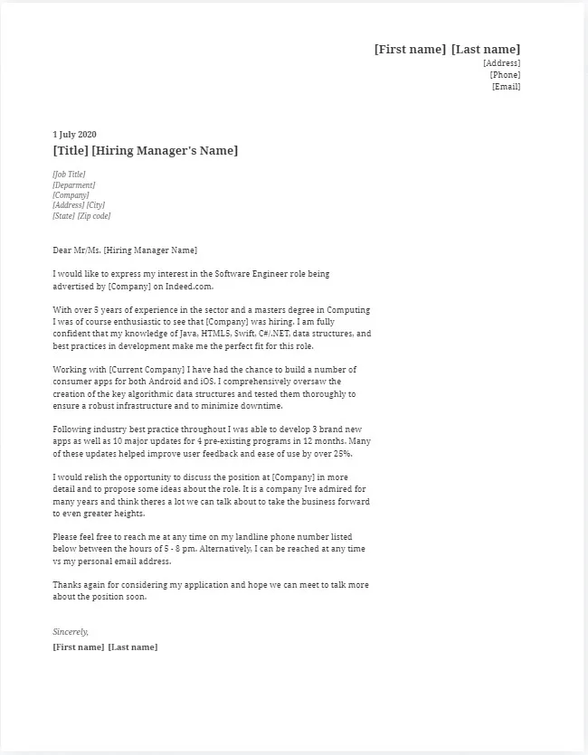 38676 cover letter formatting