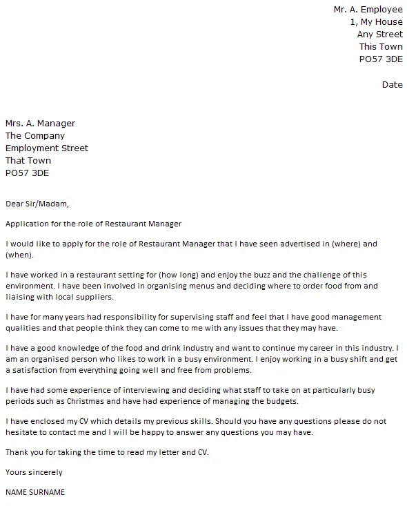 38685 restaurant gm job description