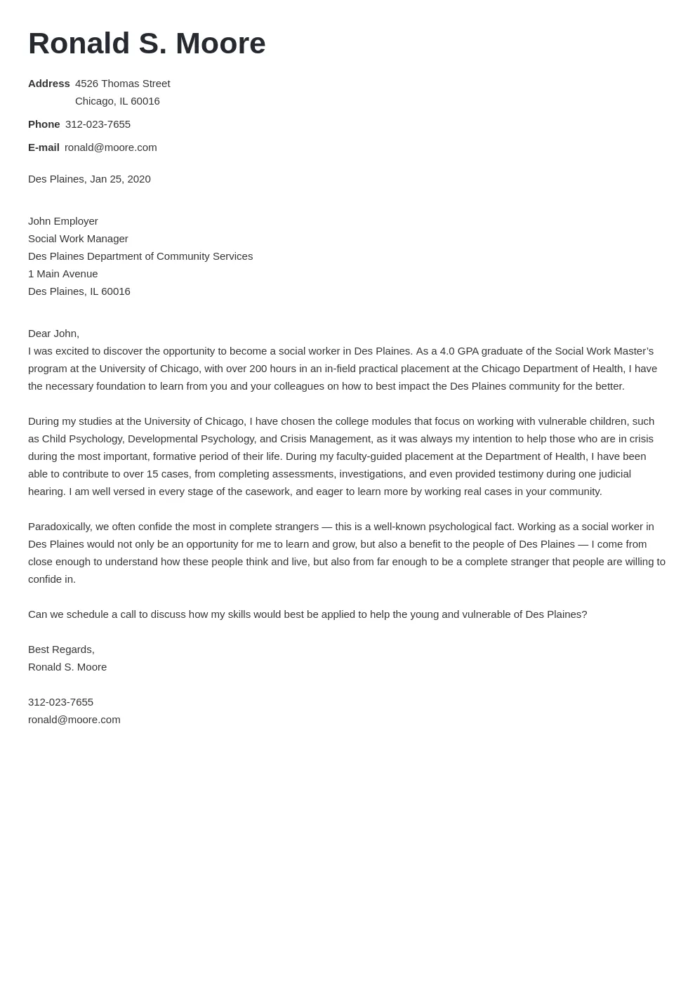 38692 social work cover letter achievements